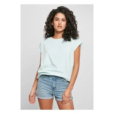 Women's T-shirt Melange Extended Shoulder Tee aqua melange