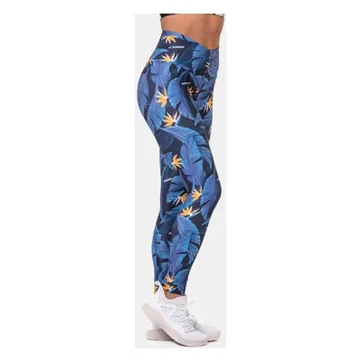 Dámské legíny Nebbia Ocean Selected High-waist Ocean Power leggings ocean blue