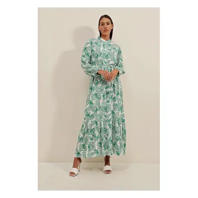 Bigdart Exotic Pattern Dress - Green