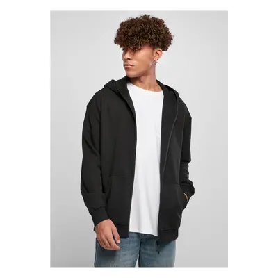 Bio hoodie with zipper in black