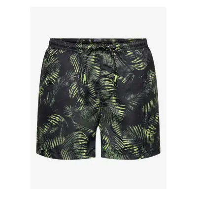 Black Men Patterned Swimwear ONLY & SONS Ted - Men