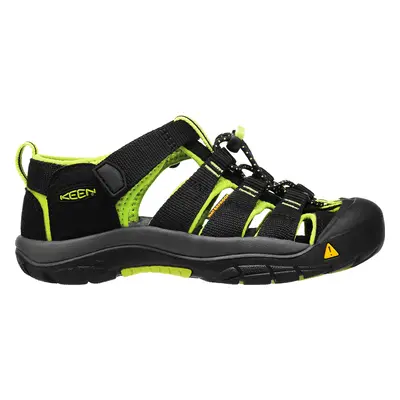 Keen Newport H2 K Black/Lime Green Kids' Sandals