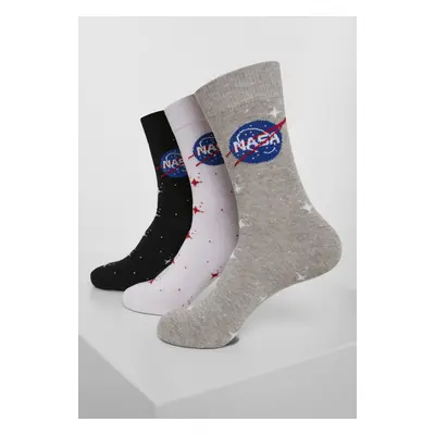 NASA Insignia 3-Pack Socks Black/Grey/White