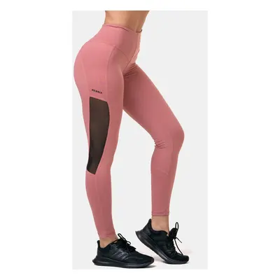 Women's Leggings Nebbia Mesh leggings high waist old rose