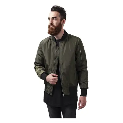 2-Tone Bomber Jacket darkolive/black