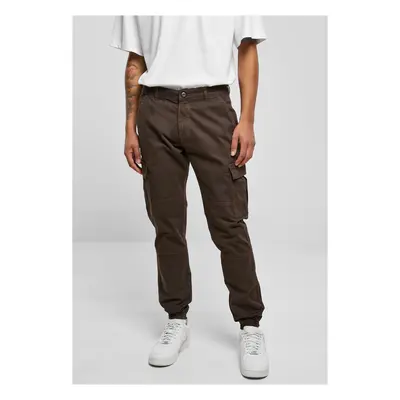 Jogging Pants Washed Cargo Twill Brown