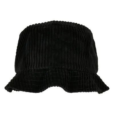 Large corduroy hat black