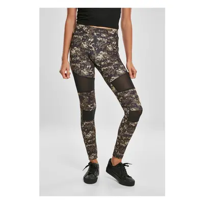 Women's Camo Tech Mesh Leggings Made of Wood Digital Camouflage