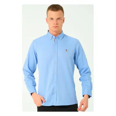 G674 DEWBERRY MEN'S SHIRT-BABY BLUE-2