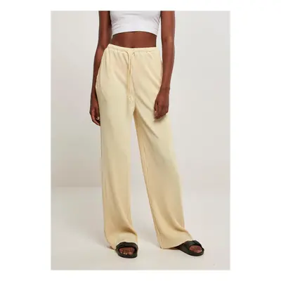 Women's Plisse Pants Soft Yellow