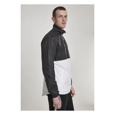 Stand Up Collar Pull Over Jacket blk/wht