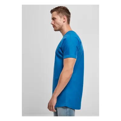 Long Shaped Turnup Sports Blue T-Shirt