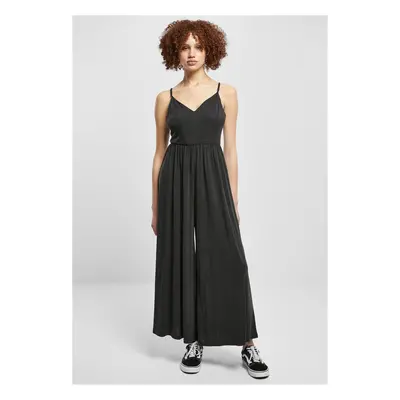 Women's modal spaghetti jumpsuit black