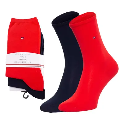 Tommy Hilfiger Woman's 2Pack Socks Red/Navy Blue