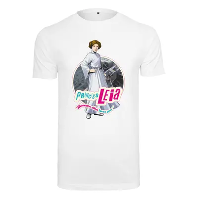 White T-shirt with Star Wars Leia logo