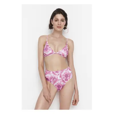 Trendyol Bikini Bottom - Pink - Tie-dye print