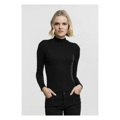 Women's turtleneck with long sleeves in black