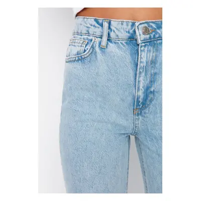 Trendyol Blue High Waist Bootcut farmer