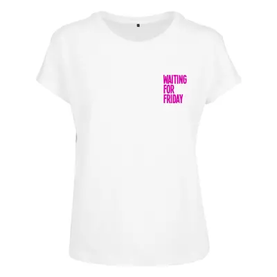 Ladies Waiting For Friday Box Tee White/Pink