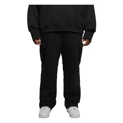 Sweatpants Heavy Straight Leg Cargo Black