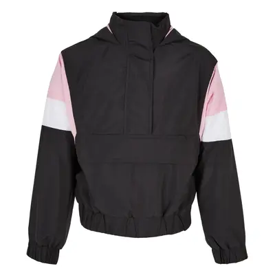 Girls' Light 3-Tone Tug of Choice Jacket Black/Girls Pink/White