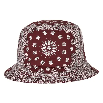 Bandana Print Bucket Hat Cherry/White