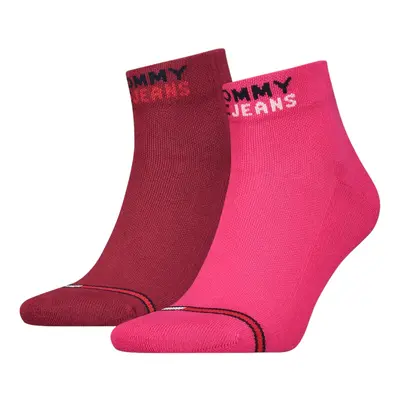 Tommy Hilfiger Jeans Woman's 2Pack Socks Pink/Burgundy