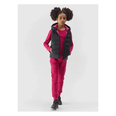 Girls' 4F Synthetic Down Down Vest - Black