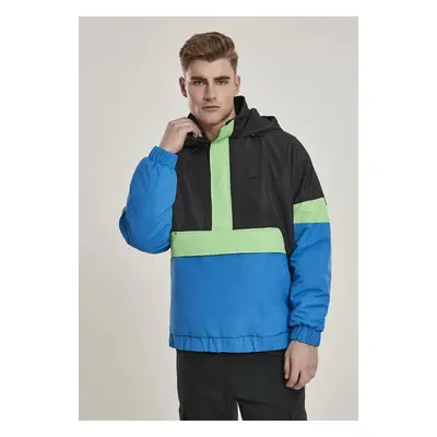 3-Tone Neon Mix Pull Over Jacket Black/Cobalt Blue