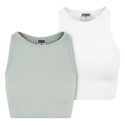 Women's Cropped Rib Top - Pack Mint+White