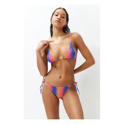 Trendyol Gradient Patterned Triangle Bikini Brazilian Bikini Set