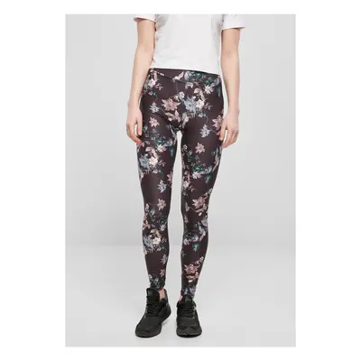 Women's Soft Black Leggings AOP