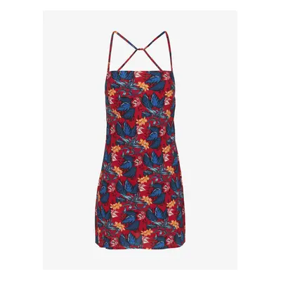 Tommy Hilfiger Jeans Dress - TJW PRINTED TIE BACK MINI DRESS red