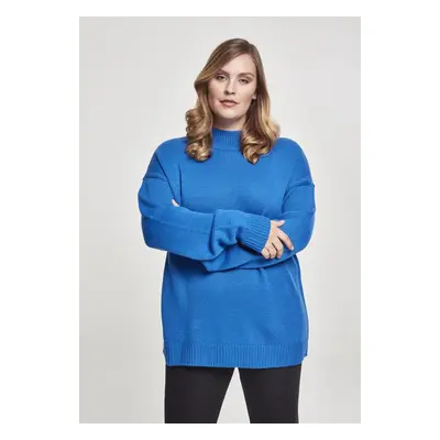 Women's oversize turtleneck bright blue