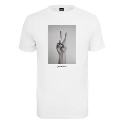 White T-shirt with peace sign