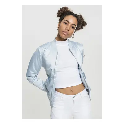 Women's satin jacket Bomber jacket babyblue