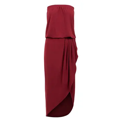 Women's Bandeau Dress Burgundy