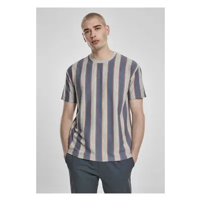 Printed Oversized Bold Striped T-Shirt vintageblue