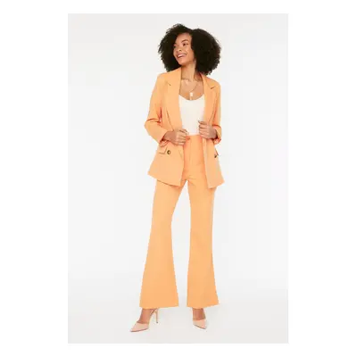 Trendyol Orange High Waist Flare szőtt nadrág