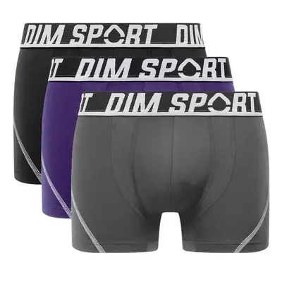 DIM SPORT MICROFIBRE BOXER 3x - Men's Sports Boxer Shorts pcs - Grey - Blue - Black