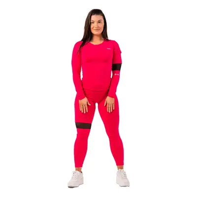 Women's leggings Nebbia High-Waist 3/4 Length Sporty Leggings pink