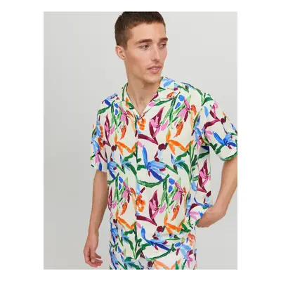 Jack & Jones Colorful Men's Patterned Short Sleeve Shirt - Men's