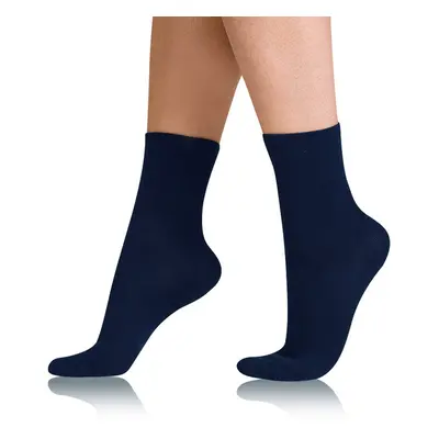 Bellinda COTTON COMFORT SOCKS - Women's cotton socks with comfortable hem - dark blue