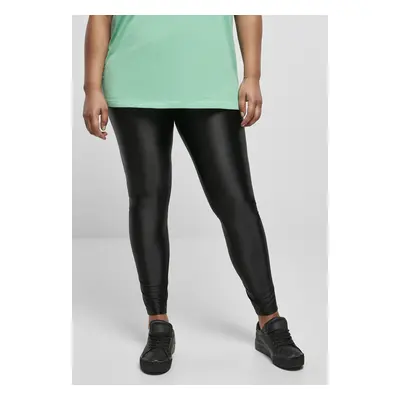 Women's Shiny Metal Highwaist Leggings Black