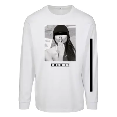 Men's long-sleeved T-shirt Fuck It white