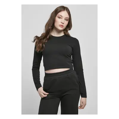 Women's Organic Cropped Longsleeve Black