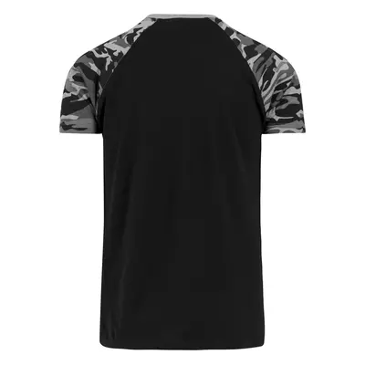 Raglan contrasting t-shirt blk/dark rhinestone