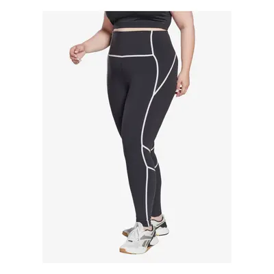 White and Black Womens Sport Leggings Reebok Lux - Women