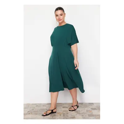 Trendyol Curve Emerald Green Midi Knitted Dress