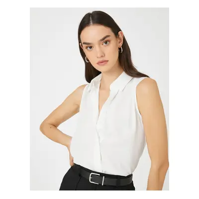 Koton Basic Shirt Sleeveless with Hidden Buttons